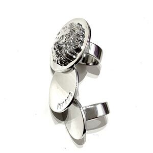 Versace Versus Tiger Head Articulated Circles Ring